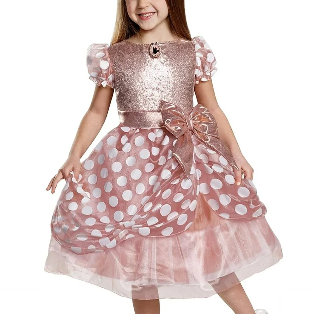 Disney Toddler Girls Disguise Minnie Mouse Deluxe Halloween Costume Rose Gold